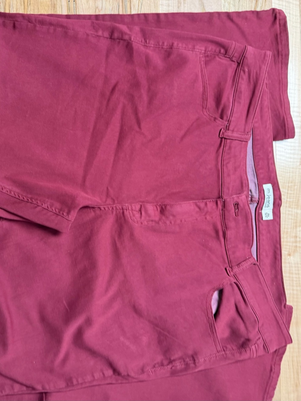 Maurice’s m jeans bootcut size 22w pockets burgundy